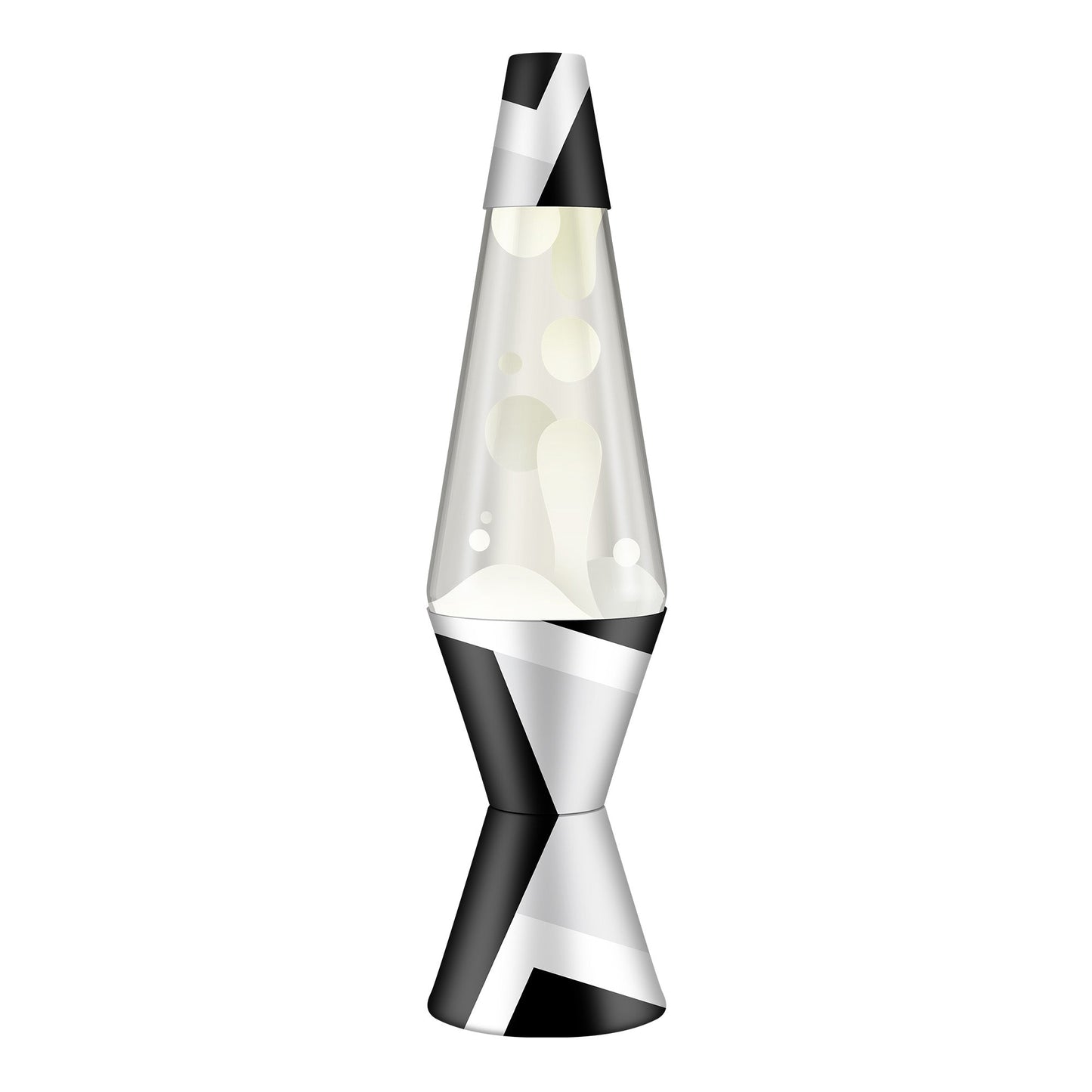 14.5" LAVA LAMP POLYGONAL WHITE TONE Drop 2-0023