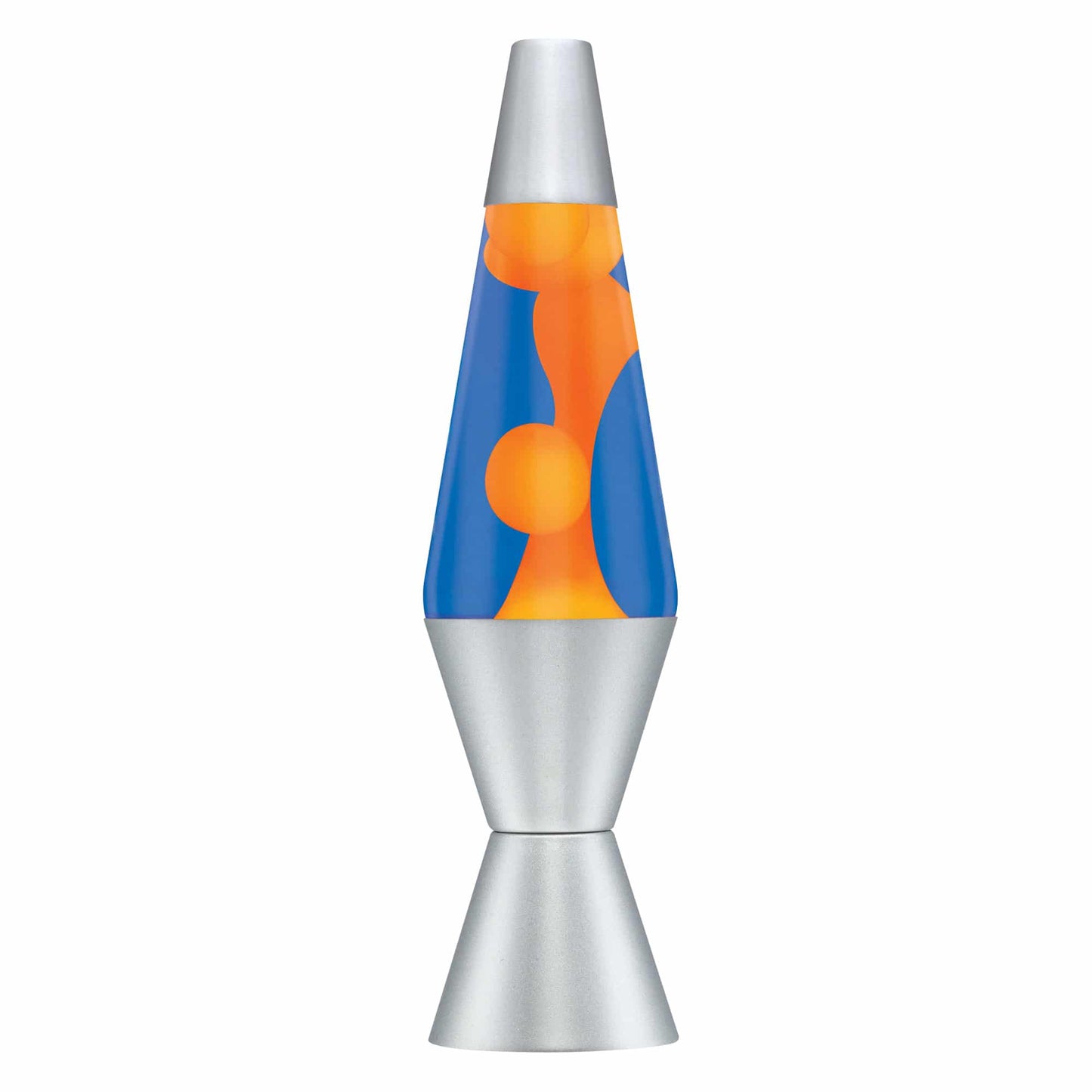 14.5" LAVA LAMP - ORANGE/BLUE/SILVER Core 2-0025