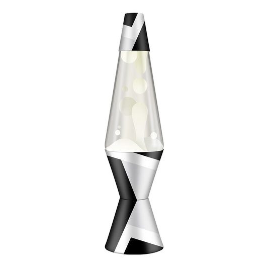 14.5" LAVA LAMP POLYGONAL WHITE TONE Drop 2-0023